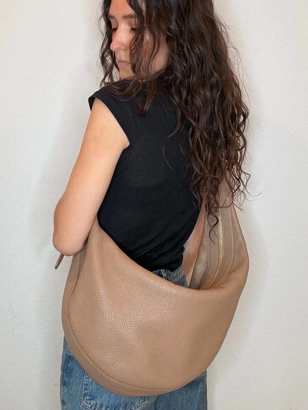KHAITE Augustina Leather Hobo Bag
